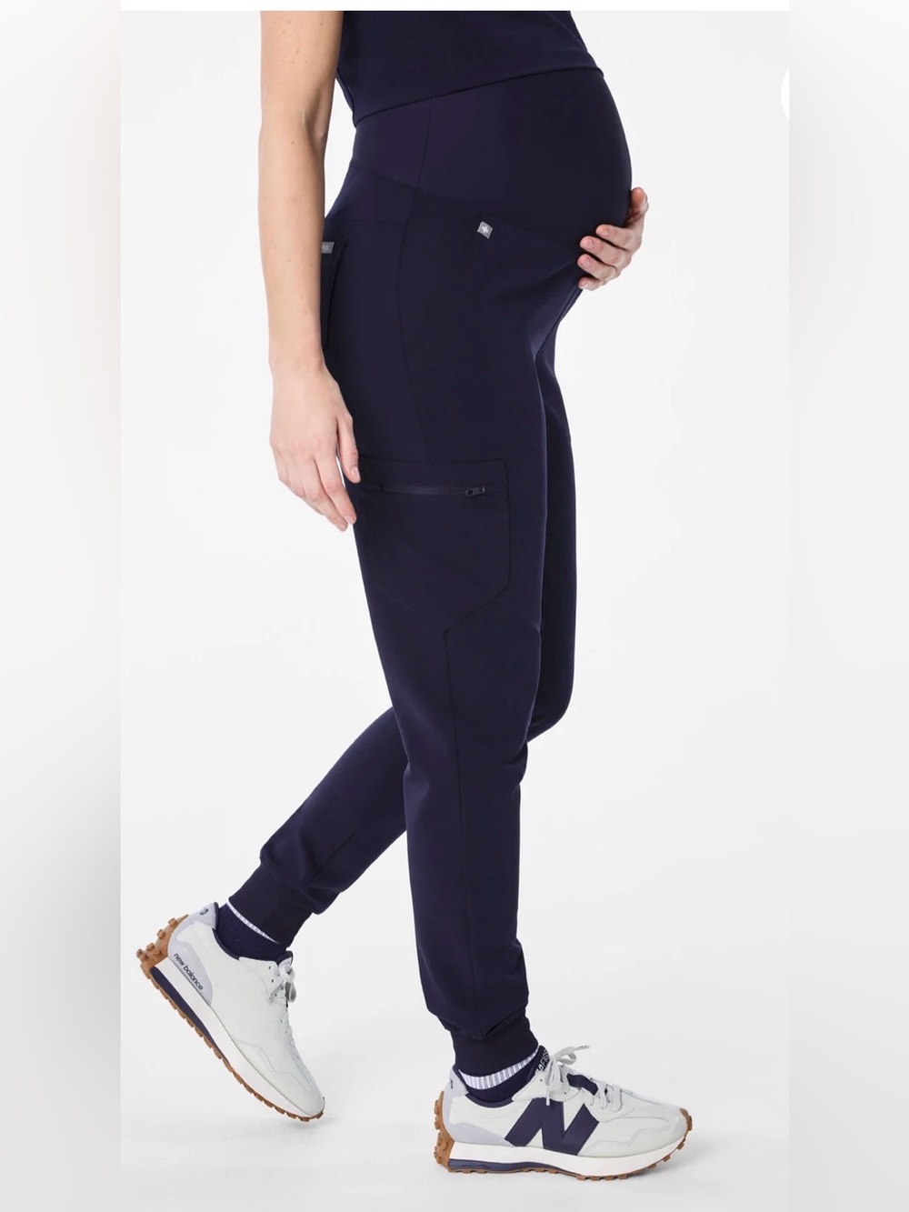Figs TALL Zamora Maternity Jogger Scrub Pants Small Tall Navy